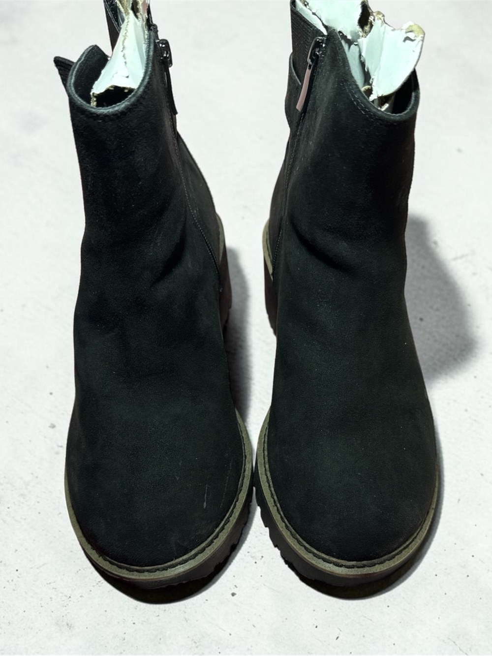 Gently Used Torrid Black Ankle Chelsea Boots with Side Zip Size: 10WW